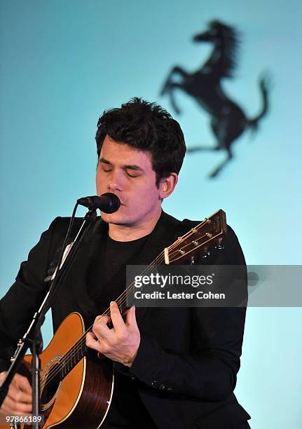 Musician John Mayer attends the Ferrari 458 Italia auction event to benefit Haiti held at Fleur de Lys on March 18, 2010 in Los Angeles, California.