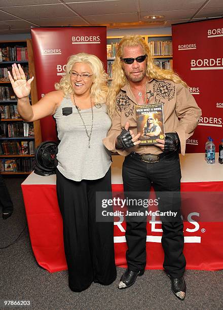 Beth Chapman and Duane "The Dog" Chapman promote "Where Mercy Is Shown, Mercy Is Given" at Borders Wall Street on March 19, 2010 in New York City.