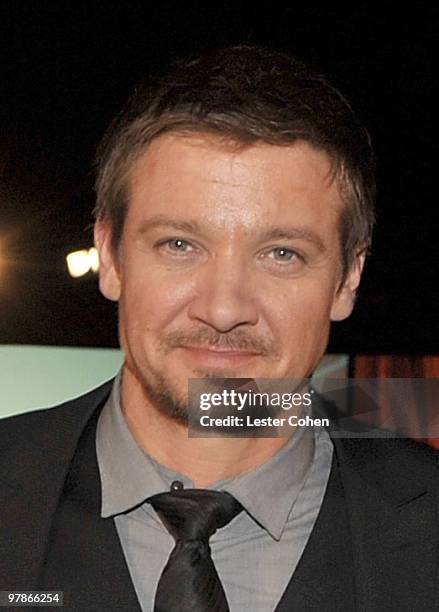 Actor Jeremy Renner attends the Ferrari 458 Italia auction event to benefit Haiti held at Fleur de Lys on March 18, 2010 in Los Angeles, California.