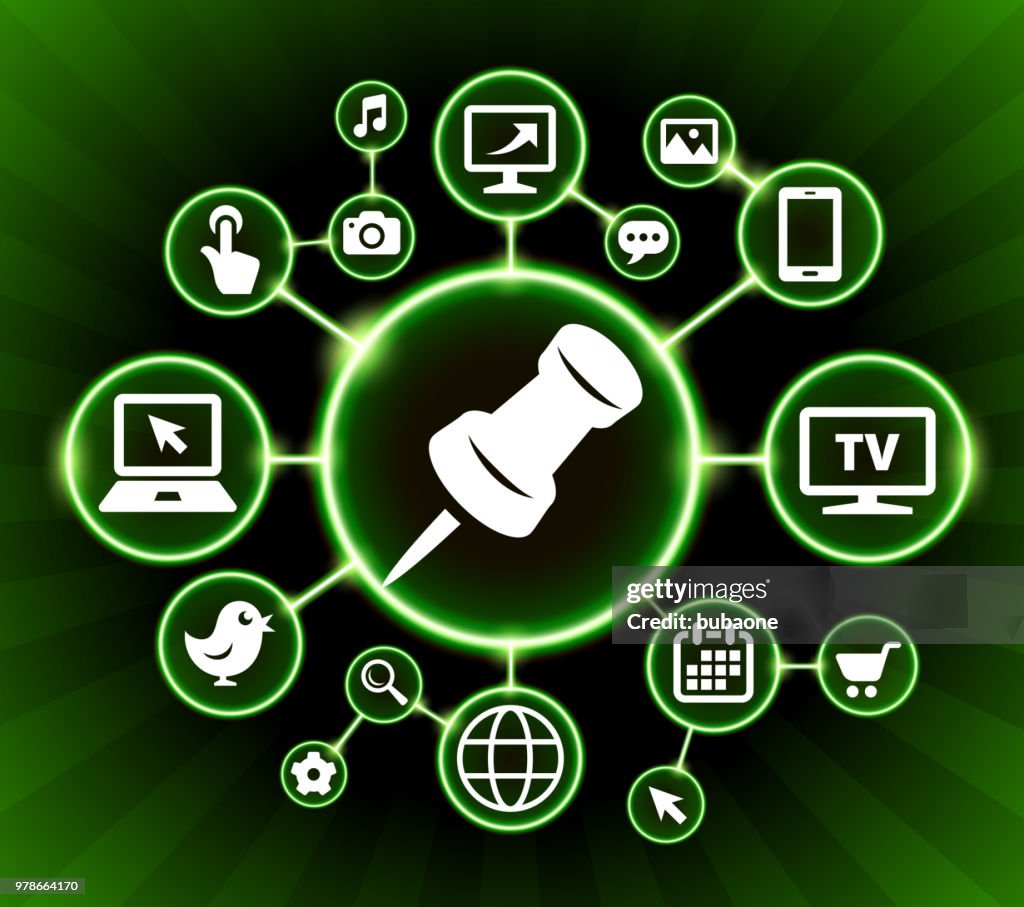 Needle Pin Internet Communication Technology Dark Buttons Sfondo ...