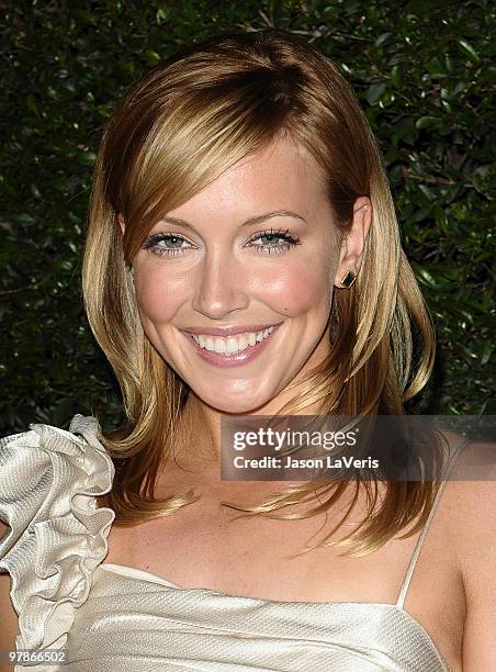 Actress Katie Cassidy attends the Ferrari 458 Italia North American celebrity auction to benefit Haiti at Fleur de Lys on March 18, 2010 in Los...