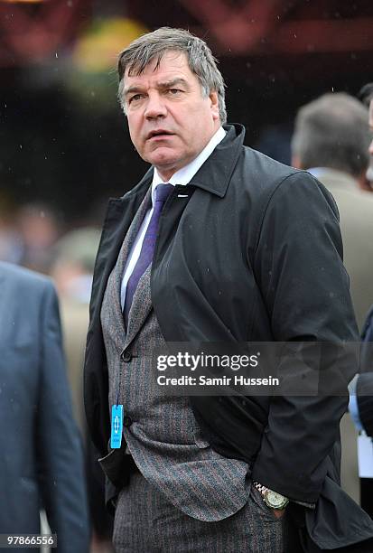 Blackburn manager Sam Allardyce attends Gold Cup day of the Cheltenham Festival on March 19, 2010 in Cheltenham, England.