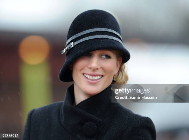 Zara Phillips attends Gold Cup day of the Cheltenham Festival on March 19, 2010 in Cheltenham, England.