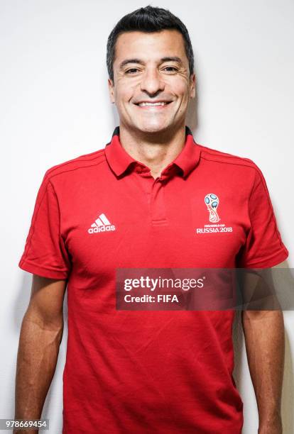 Official Portrait of Sandro Ricci from Brazil for the FIFA World Cup Russia 2018 on April 24, 2018 in Russia.