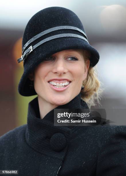 Zara Phillips attends Gold Cup day of the Cheltenham Festival on March 19, 2010 in Cheltenham, England.