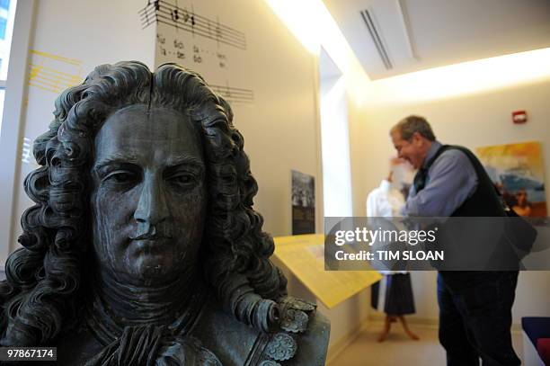 Journalists get a sneak preview of the new German-American Heritage Museum on March 18, 2010 in Washington, DC. After more than 400 years of German...