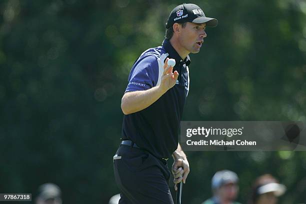 Padraig Harrington of Ireland makes a birdie on the seventh hole during the second round of the Transitions Championship at the Innisbrook Resort and...