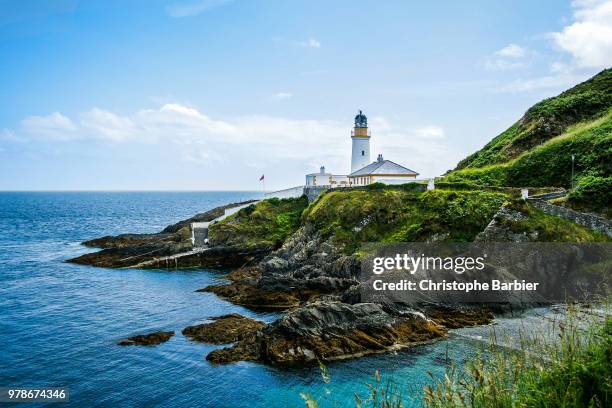 douglas lighthouse - isle of man stock-fotos und bilder