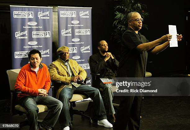 Senior VP Grammy Foundation/Moderator David Sears , Panelist - Grammy award winning Engineer Phil Tan, Recording Artist Calvin Richardson and Radio...