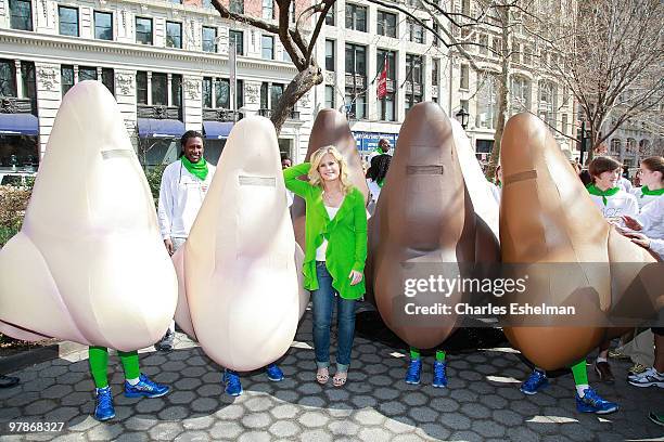 Actress Alison Sweeney hosts Zyrtec "Race Against Your Allergies" at Madison Square Park on March 19, 2010 in New York, New York.