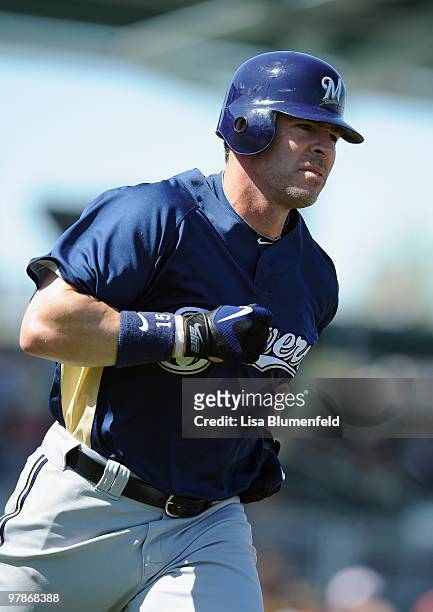 Jim Edmonds of the Milwaukee Brewers, wearing a number 42 jersey in News  Photo - Getty Images
