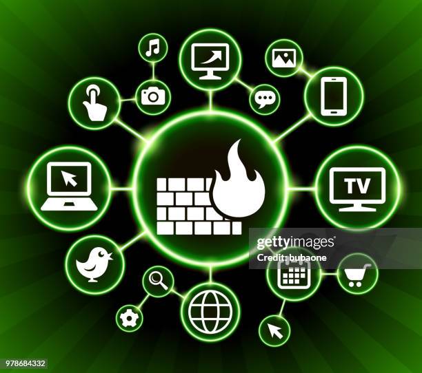 firewall internet communication technology dark buttons background - firewall stock illustrations