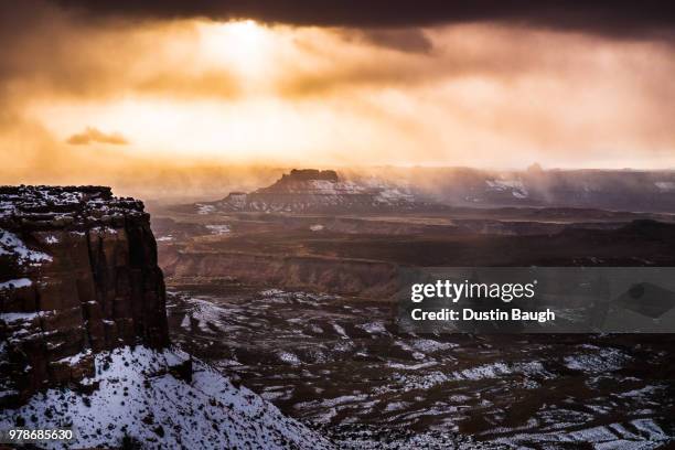 evening storm, island in the sky - island in the sky stock pictures, royalty-free photos & images