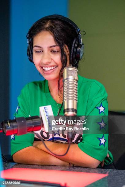 Alessia Cara visits "the Elvis Duran Z100 Morning Show" at Z100 Studio on June 19, 2018 in New York City.