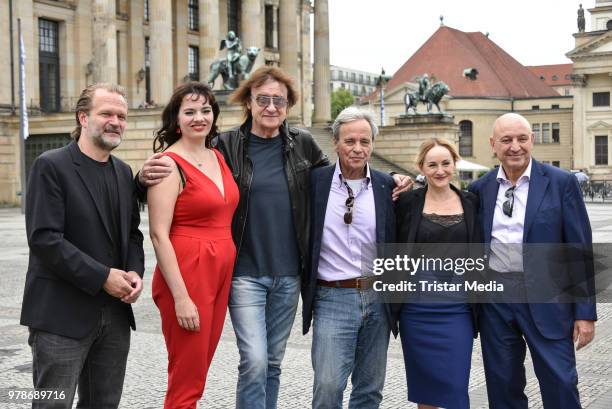 Sebastian Knauer, Gunta Cese, Dieter Maschine Birr, Gerhard Kaempfe, Katharine Mehrling and Mario Hempel during the Classic Open air press conference...