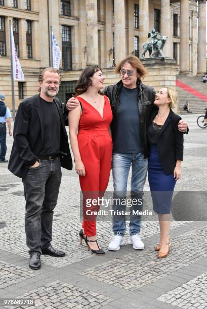 Sebastian Knauer, Gunta Cese, Katharine Mehrling and Dieter Maschone Birr during the Classic Open air press conference on June 19, 2018 in Berlin,...