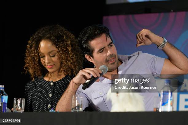 Chaley Rose and Chris Diaz on stage during the American Black Film Festival - Celebrity Scene Stealers Presented By TV One at Loews Miami Beach Hotel...