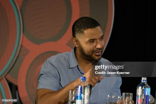 Angelo Diaz on stage during the American Black Film Festival - Celebrity Scene Stealers Presented By TV One at Loews Miami Beach Hotel on June 15,...