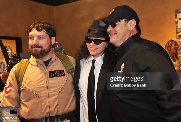 Dan Aykroyd and ghostbusters at the promotion for Crystal Head Vodka at Joe's Canal Discount Liquor on March 19, 2010 in Woodbridge, New Jersey.