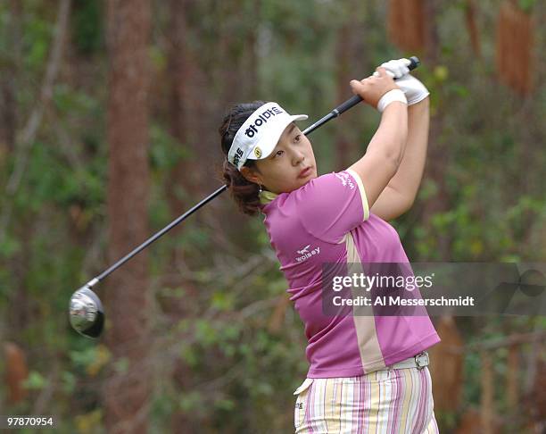 Jee Young Lee drives from the third tee during the first round of the 2005 Mitchell Company Tournament of Champions at The Crossings at Magnolia...