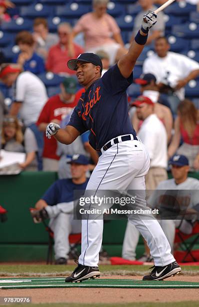 Lakeland Tigers catcher Danilo Sanchez competes in the home run derby at the Florida State League All-Star game, June 18 Bright House Field,...