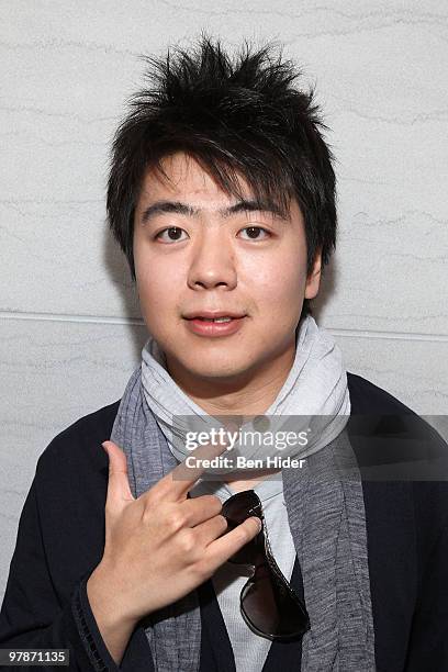 Pianist Lang Lang performs at the Apple Store - Upper West Side on March 19, 2010 in New York City.