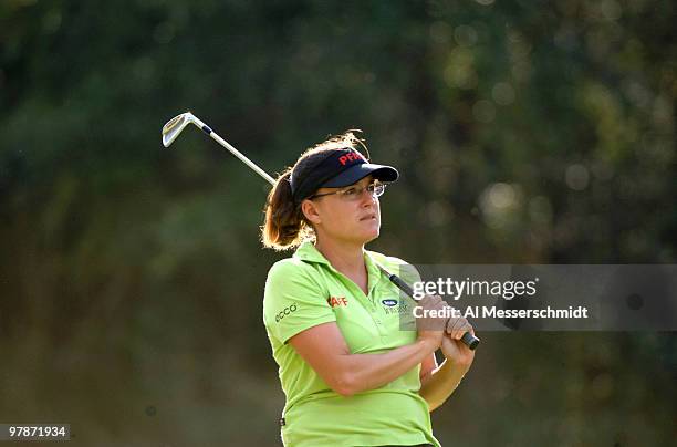 Heather Daly-Donofino tees off on the 17th hole during the third round of the 2005 Mitchell Company Tournament of Champions November 12 in Mobile....