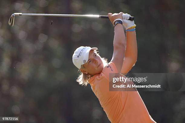 Nicole Perrot tees off on the 17th hole during the third round of the 2005 Mitchell Company Tournament of Champions at The Crossings at Magnolia...