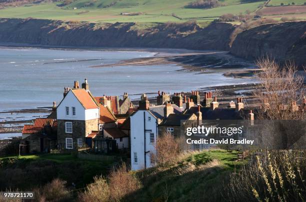 robin hood's bay, east riding of yorkshire - east riding of yorkshire stock-fotos und bilder