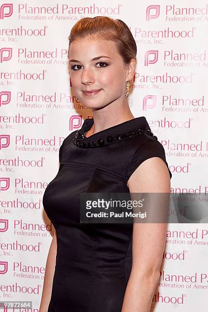 Actor Emily VanCamp attends the Planned Parenthood Federation Of America 2010 Annual Awards Gala at the Hyatt Regency Crystal City on March 18, 2010...