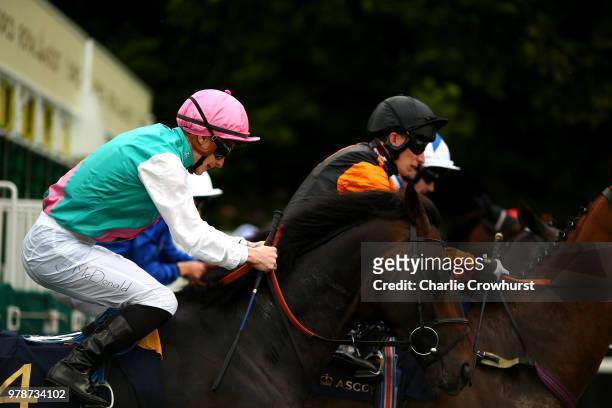 James McDonald exits the stalls on Mirage Dancer to start The Wolferton Stakes on day 1 of Royal Ascot at Ascot Racecourse on June 19, 2018 in Ascot,...