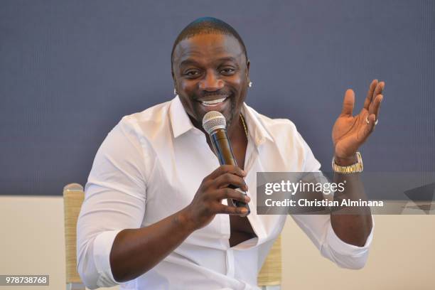 Rap singer and producer Akon attends the Cannes Lions Festival 2018 on June 19, 2018 in Cannes, France.