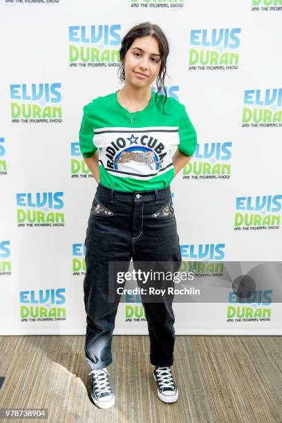 Alessia Cara visits "the Elvis Duran Z100 Morning Show" at Z100 Studio on June 19, 2018 in New York City.