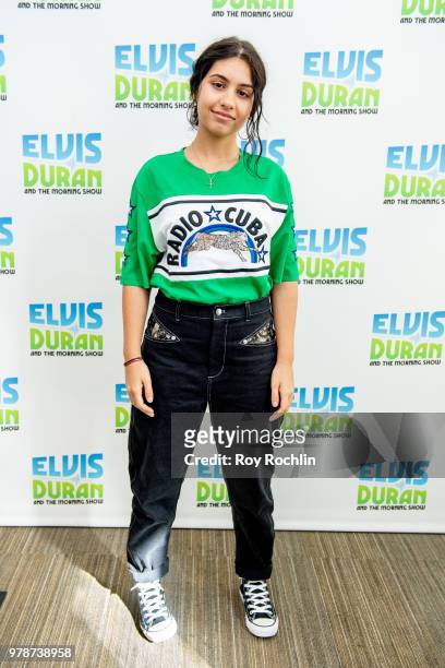 Alessia Cara visits "the Elvis Duran Z100 Morning Show" at Z100 Studio on June 19, 2018 in New York City.