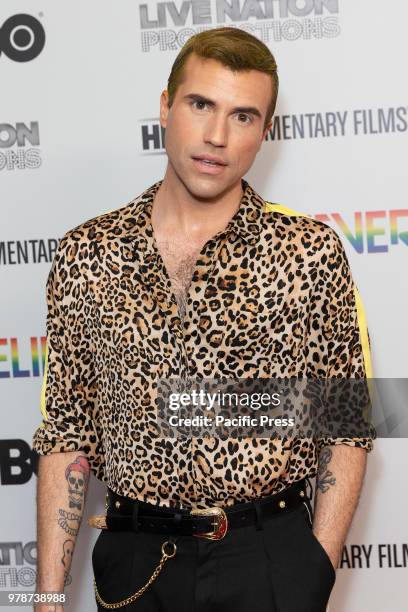 Tyler Glenn attends HBO documentary premiere at Metrograph.