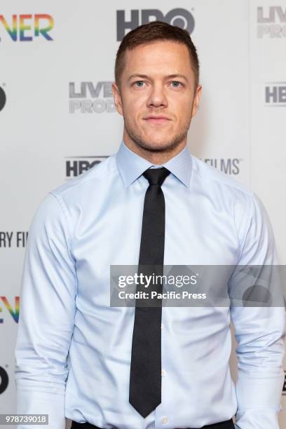 Dan Reynolds attends HBO documentary premiere at Metrograph.