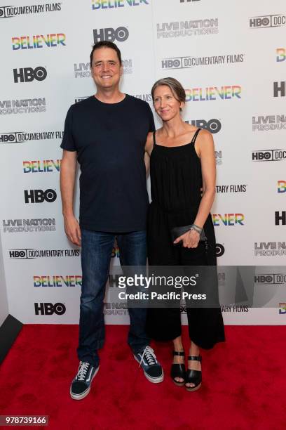 John Dehlin and Margi Dehlin attend HBO documentary premiere at Metrograph.