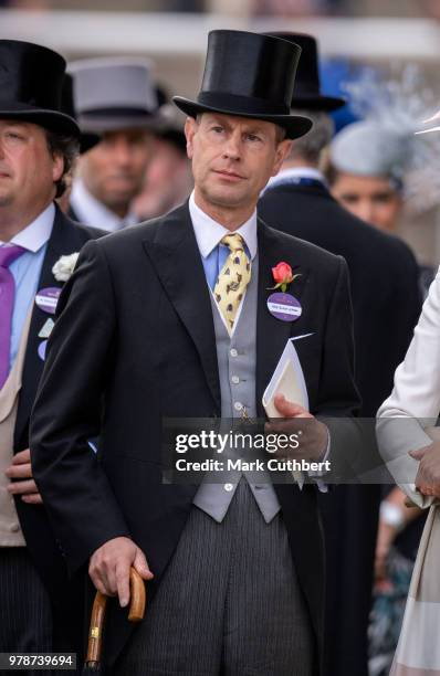 Prince Edward, Earl of Wessex attends Royal Ascot Day 1 at Ascot Racecourse on June 19, 2018 in Ascot, United Kingdom.