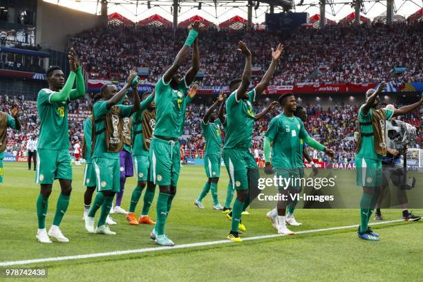 Sadio Mane of Senegal, Ismaila Sarr of Senegal, Cheikhou Kouyate of Senegal, Kalidou Koulibaly of Senegal, MBaye Niang of Senegal during the 2018...