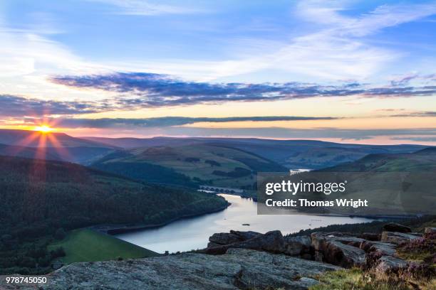 bamford edge sunset - bamford stock pictures, royalty-free photos & images