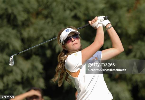 Paula Creamer on the 15th tee during the first round of the Safeway Classic at Columbia-Edgewater Country Club in Portland, Oregon on August 18, 2006.