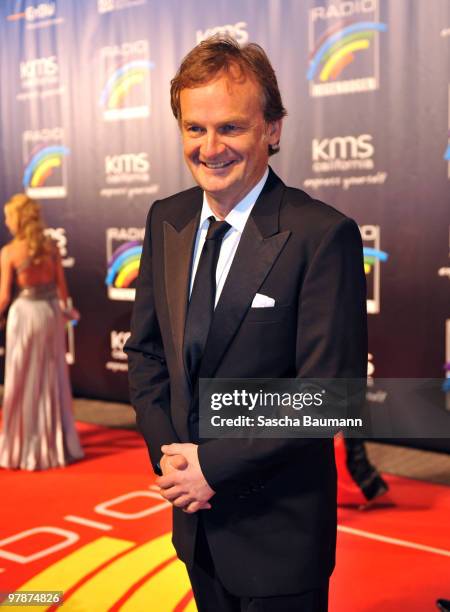 Frank Plasberg arrives for the Radio Regenbogen Award at the Schwarzwaldhalle on March 19, 2010 in Karlsruhe, Germany.