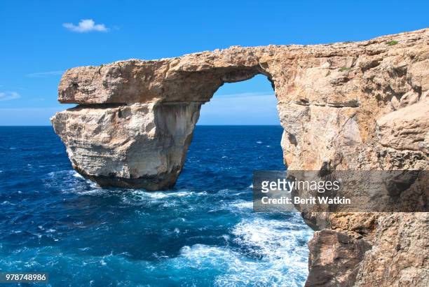 malta gozo azure window - dwejra stock pictures, royalty-free photos & images
