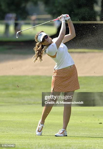 Paula Creamer on the 14th hole during the first round of the Safeway Classic at Columbia-Edgewater Country Club in Portland, Oregon on August 18,...