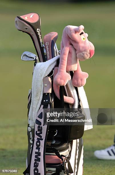 Paula Creamer's golf clubs during the first round of the Safeway Classic at Columbia-Edgewater Country Club in Portland, Oregon on August 18, 2006.