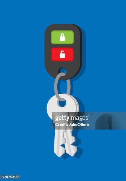 car keys flat - valet driver stock illustrations