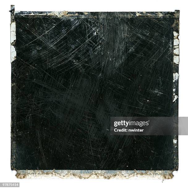 grungy ruined scratched film frame - photographs bildbanksfoton och bilder