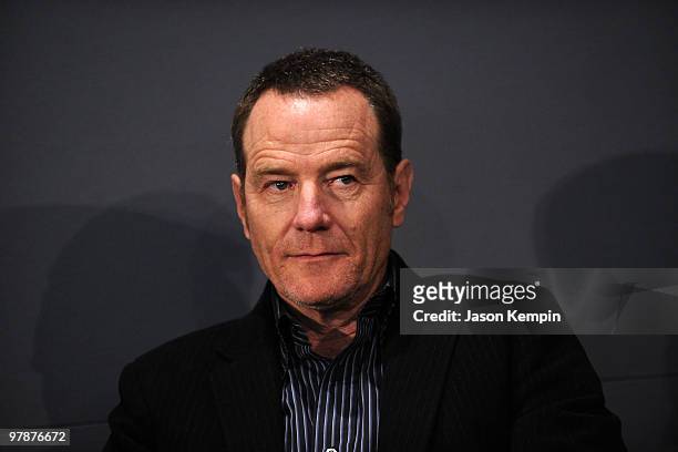 Actor Bryan Cranston visits the Apple Store Soho on March 19, 2010 in New York City.
