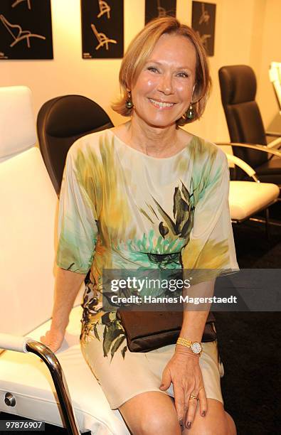 Sybille Beckenbauer attends the 'Stoff Fruehling' at the JAB Anstoetz showroom on March 19, 2010 in Munich, Germany.