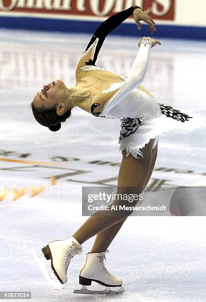 Sasha Cohen finishes second January 10, 2004 in the Women's Championship at the 2004 State Farm U. S. Figure Skating Championships at Philips Arena,...